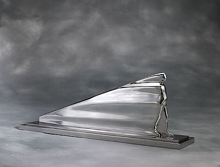 Ernest Trova, Flowing Man, 1972
stainless steel, 13 1/2 x 39 x 7 inches
Ed. of 8
TROV0115