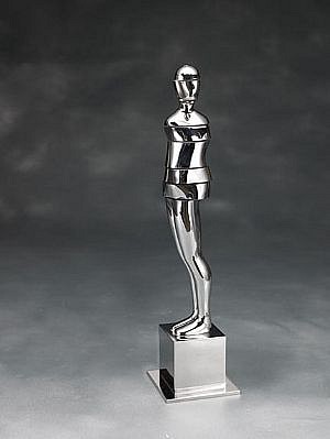 Ernest Trova, Horizontal Cut Figure, 1970
stainless steel, 14 7/8 x 3 1/2 x 3 1/2 inches
Ed. of 8
TROV0126