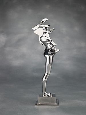 Ernest Trova, Radial Hinge Figure #2, 1986
stainless steel, 13 1/2 x 3 3/4 x 3 3/4 inches
Ed. 4/8
TROV0131