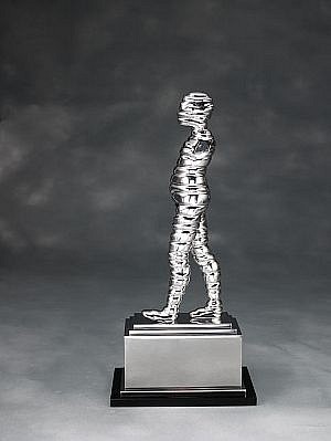 Ernest Trova, Walking Wrapman, 1970
stainless steel, 16 1/2 x 7 3/4 x 4 1/2 inches
Ed. of 8
TROV0101