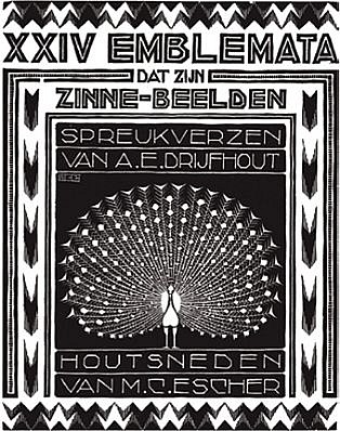 MC Escher, Emblemata Suite: Second Title Page (B. 160)
Edition 257/300, 1931
Woodcut, 7 1/8 x 5 1/2 inches
ESCH0117