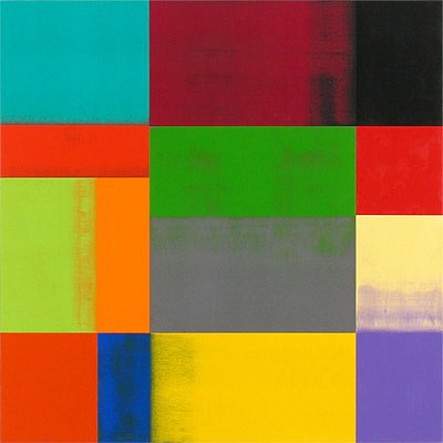 Charles Arnoldi, Traffic, 2006
Acrylic on Canvas mounted to wood panel, 60 x 60 inches
