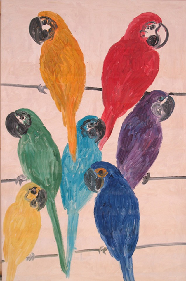 Hunt Slonem, Macaws, 2008
Oil on Canvas, 64 x 42 inches
SLON0046