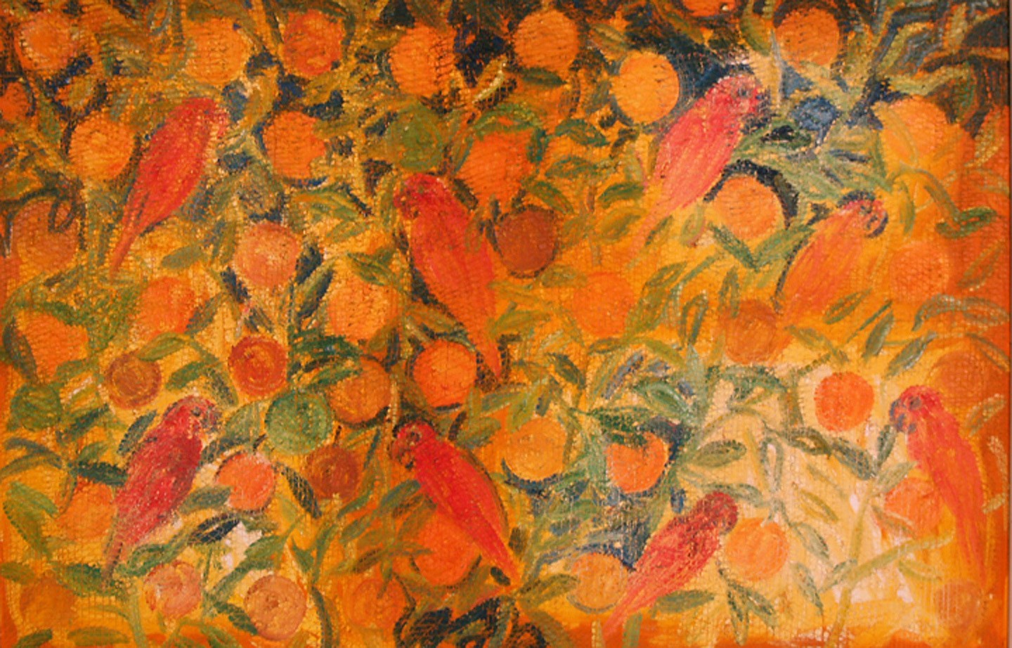Hunt Slonem, Seville Oranges, 2002
Oil on Canvas, 48 x 72 inches
SLON0042