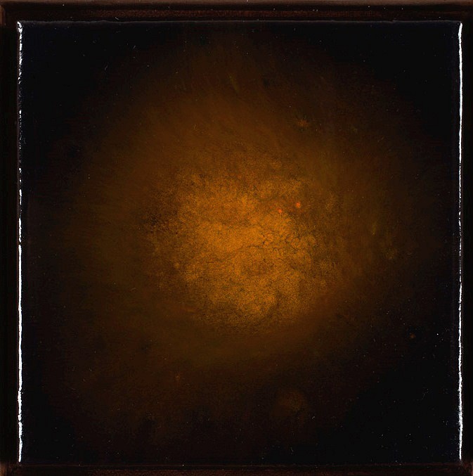 Natvar Bhavsar, APSARAA XV, 2009
Dry pigment and acrylic on Canvas, 14 x 14 inches
7