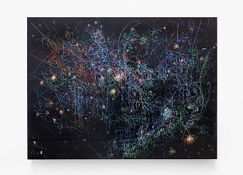 Work: Kysa Johnson Blow Up 284 - the long goodbye - subatomic decay patterns with the Orion Nebula