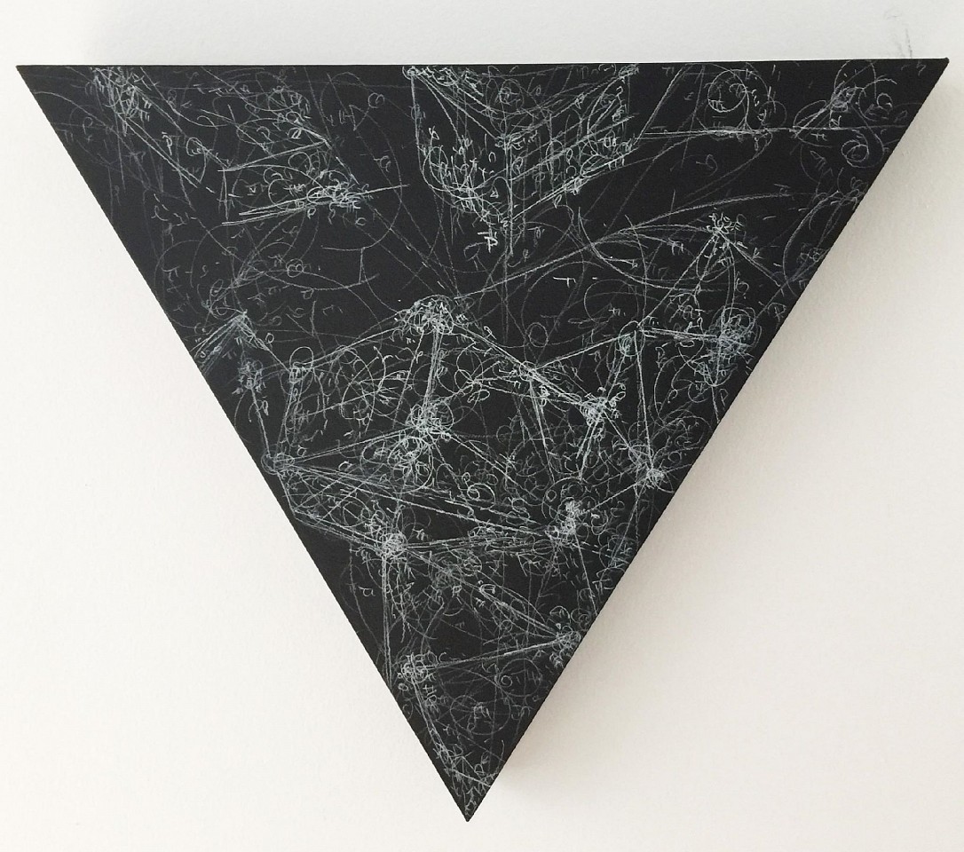 Kysa Johnson, Blow Up 199 - subatomic decay patterns after Piranesi's Via Appia Antica, 2013
fixed chalk, chinese white and blackboard paint on wood, 14 x 14 x 2 in. (35.6 x 35.6 x 5.1 cm)
JOHK00008
