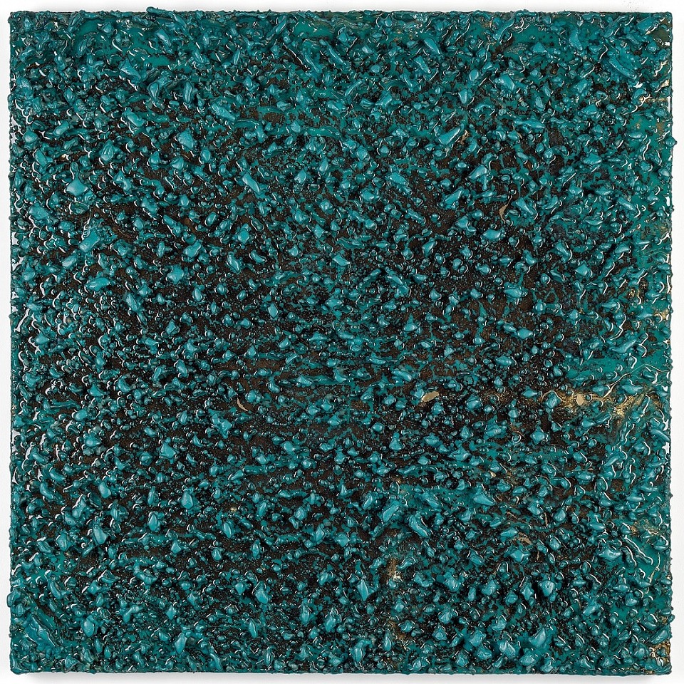Gene Kiegel, Untitled, 2018
beeswax, damar resin and pigment on panel, 36 x 36 in.
turquoise
KIEG00014