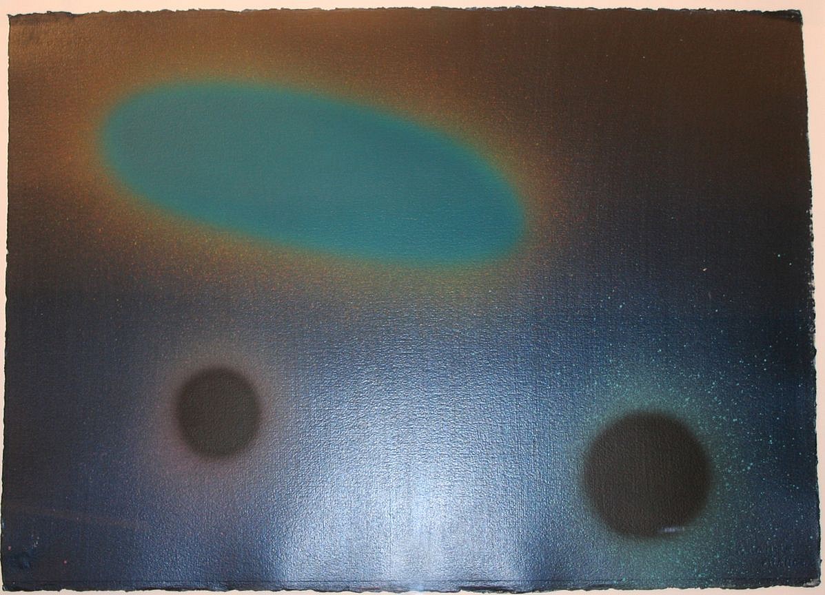 Dan Christensen (Estate), Untitled (Black with Orbs), 1994
Acrylic on Paper, 22.75 x 30 in. paper /  28 x 35 in. framed (+$300 frame)
CHRI0019