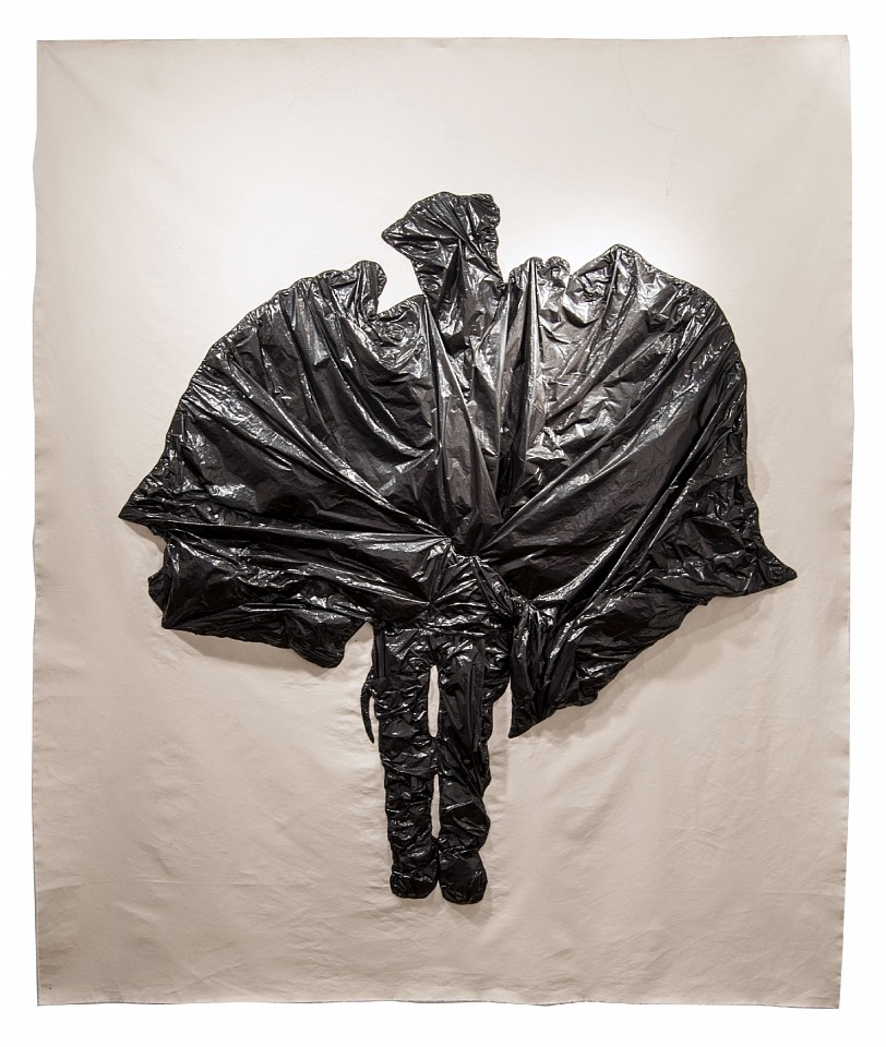 Fanny Allie, Man - Butterfly, 2016
Trash bags sewn on canvas, 82 x 70 in.
ALLI-0003