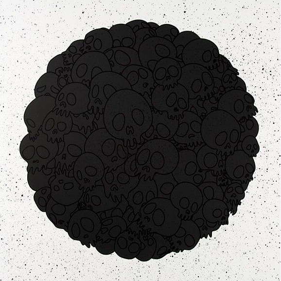 Takashi Murakami, Takashi Murakami for BLM: Black Skulls Circle, 2020
Silkscreen in colors with hand embellishments on paper, 27.5 x 27.5 inch paper Ed. 82/300 (34 x 34 inches framed + $500)
MURA00001