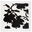 Donald Sultan, Z Lantern flowers BLACK AND WHITE, FEB 10, 2017; edition of 50
2017, Color silkscreen with over-printed flocking on Rising, 2-ply museum board