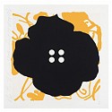 Donald Sultan, Z BUTTON FLOWER YELLOW, SEPT 15, 2014, edition of 35
2014, Color silkscreen with flocking on 2-ply museum board