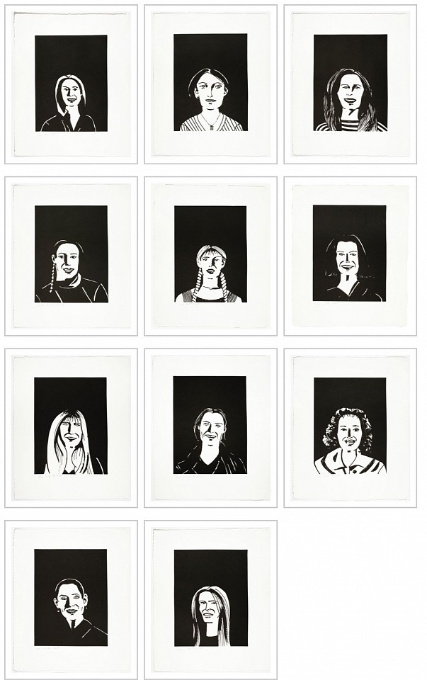 Alex Katz, Z Portfolio - You Smile and the Angels Sing (11 works); edition of 30, 2017
1-color photogravure with aquatint, hand-pulled on 400 gsm Twinrocker White handmade paper with deckle edges, Size: 17.25 x 14 inches each (unframed) Plate Size: 12 x 9 inches each
KATZ00053