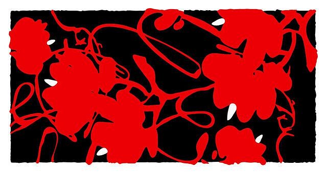 Donald Sultan, Z LANTERN FLOWERS RED, FEB 17, 2012; edition of 10, 2012
Color silkscreen with enamel inks and flocking on 4-ply museum board
SULT00111