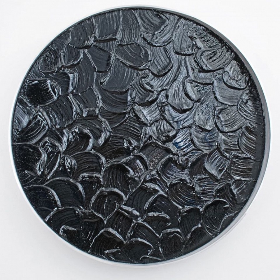 Kx2 Ruth Avra & Dana Kleinman, ZZ Wave Series Abyss; Black, 2021
Repurposed industrial bar with acrylic and mixed media on wood, 30 x 30 x 4 in.
Kx200013