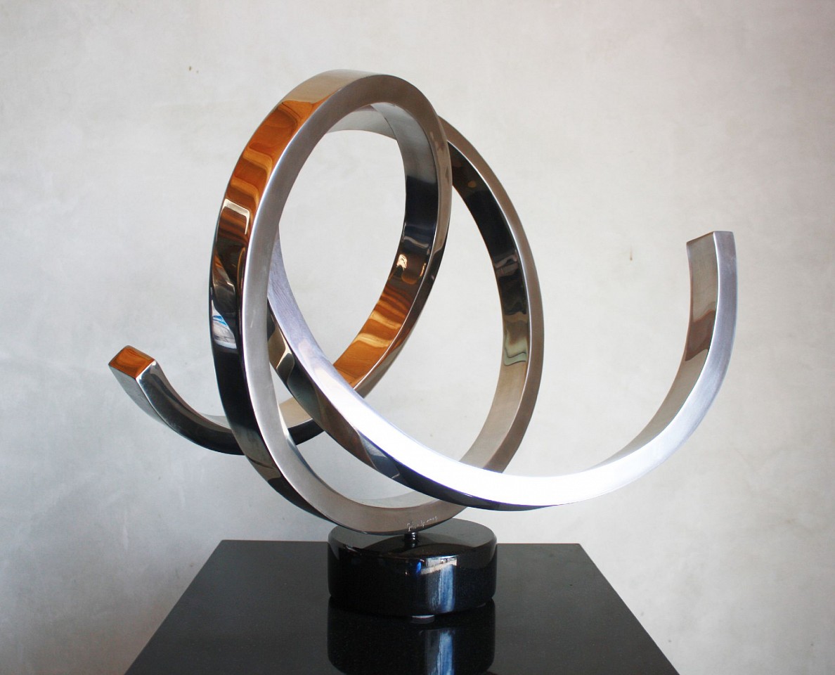 Gino Miles, ZZ Bright, 2019
stainless steel, 19"x23" including 2"x6" round base
MILE00032