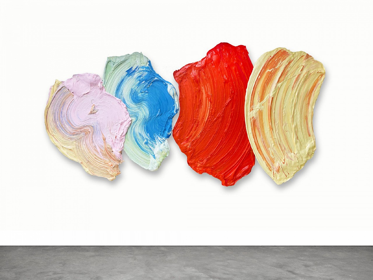 Donald Martiny, Wobe, 2022
polymer and pigment on aluminum, Pink/Blue 42 x 37 inches / orange/yellow 41 x 46 inches
MART00131