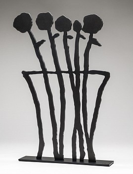Work: Donald Baechler Black Flowers; edition 24/25