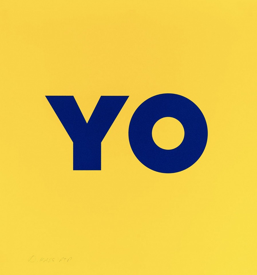 Deborah Kass, YO; edition 3/40, 2020
Color silkscreen and flocking on Rising 2-ply Museum Board, 32 x 30 in.
KASS00035