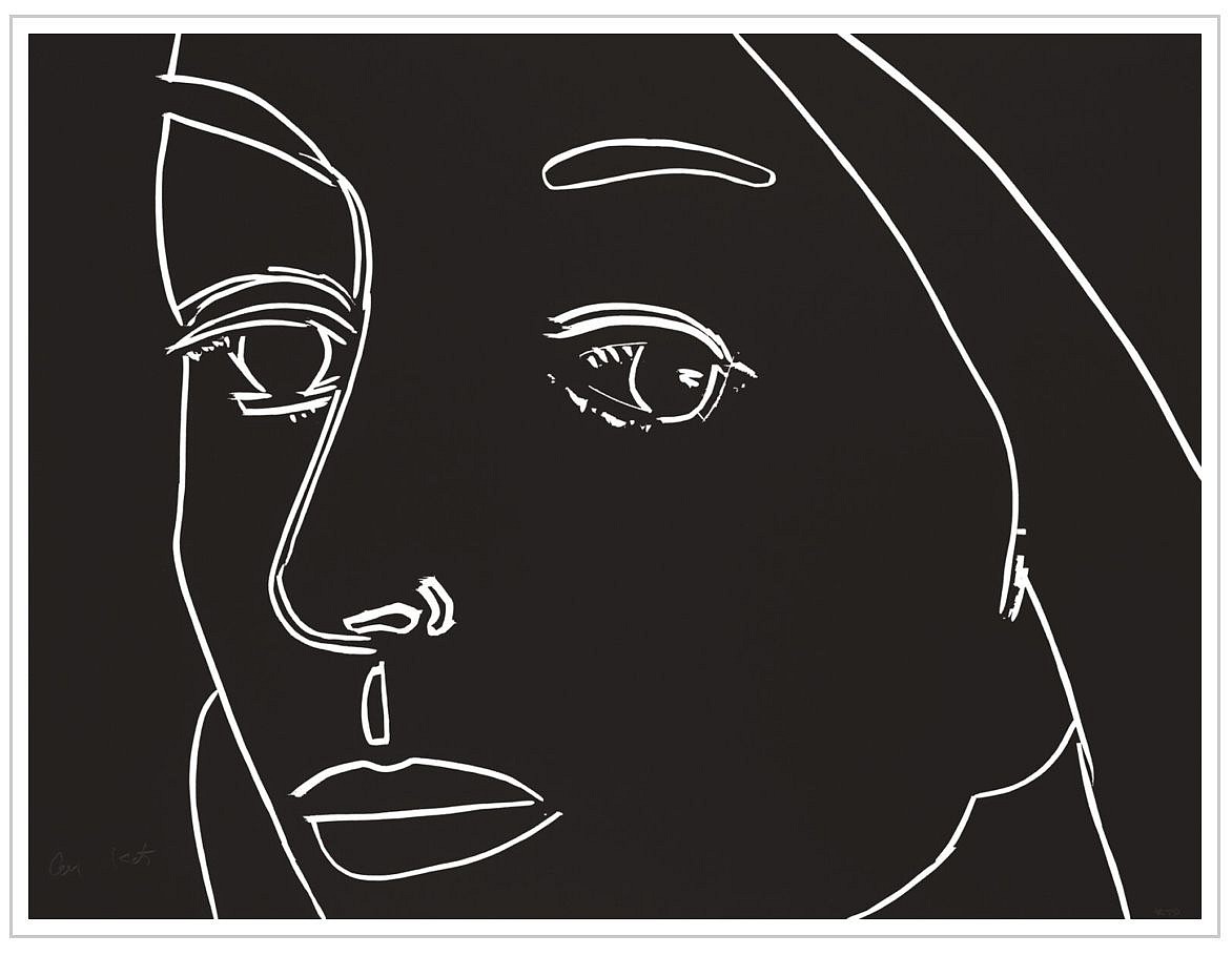 Alex Katz, Z Ada (black); edition of 75, 2022
1 color woodcut on Somerset Satin White 300 gsm paper, 23 1/2 x 18 in.
KATZ00088