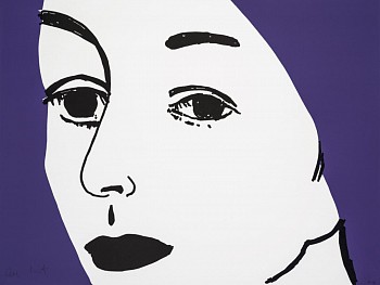 Alex Katz -&nbsp;Z Ada (Black & Purple); edition of 75