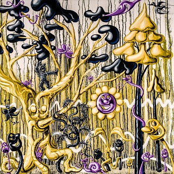 Kenny Scharf - Z Furungle - Yellow; edition of 25