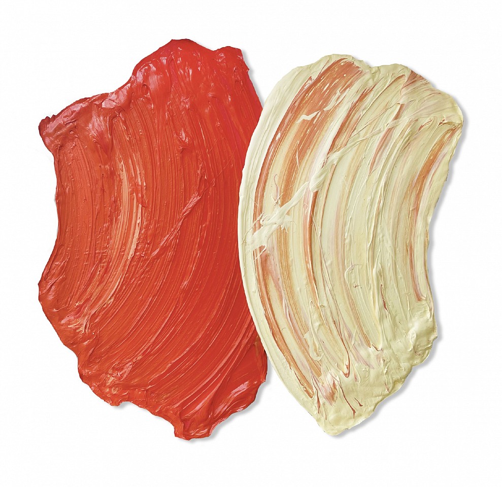 Donald Martiny, Wobe 2/2 (Orange and Yellow), 2022
polymer and pigment on aluminum, 46 x 41 in.
MART00155