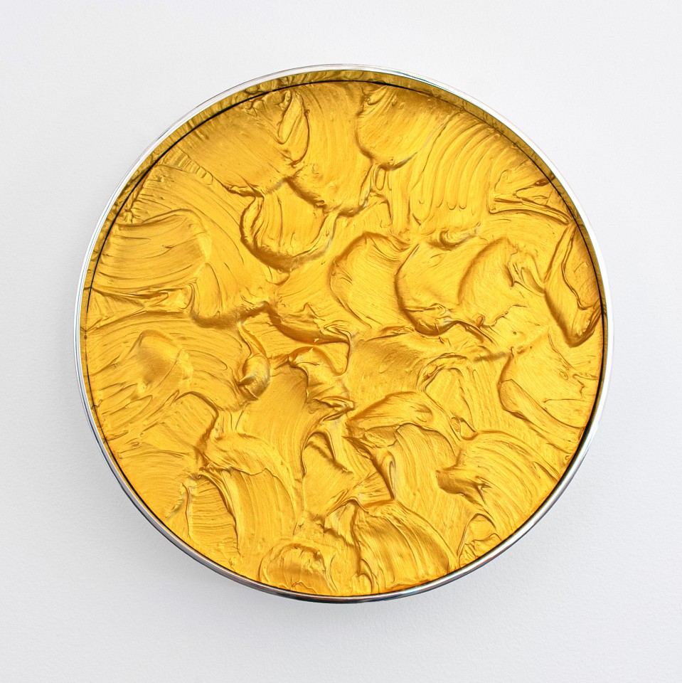 Kx2 Ruth Avra & Dana Kleinman, Onde (Gold), 2021
Polished Stainless Steel with mixed media and enamel, 18 x 18 x 4 in.
Kx200017