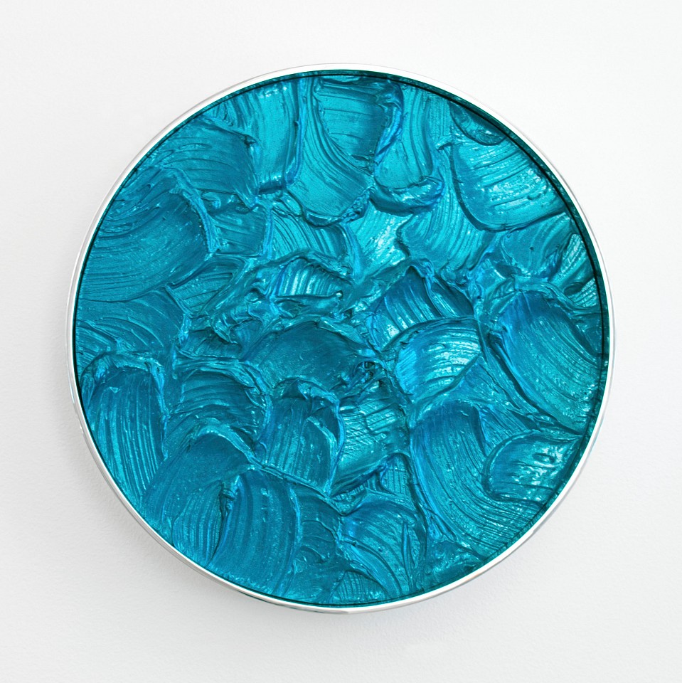 Kx2 Ruth Avra & Dana Kleinman, Onde (Teal), 2021
Polished Stainless Steel with mixed media and enamel, 18 x 18 x 4 in.
Kx200018