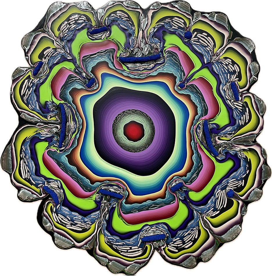 Holton Rower, 1 AP 22 D, 2024
Mixed Media on Wood, 46 x 45 in. (116.8 x 114.3 cm)
ROWE00004