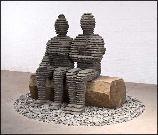 Boaz Vaadia, Z Maakha and Rehavam (#120); edition of 5 + 1 AP, 2013
Bronze, Basalt and Bluestone, 65 x 90 x 90 in.
VAAD00238