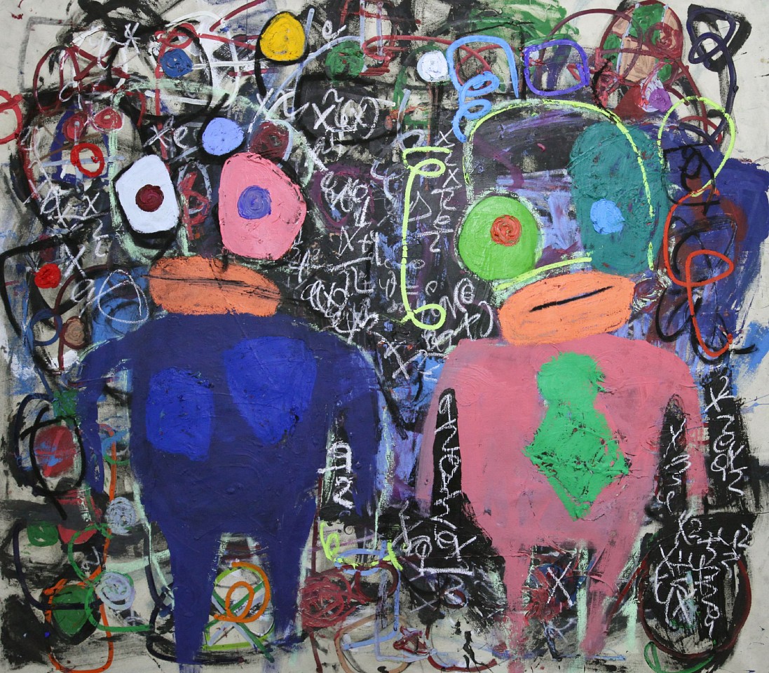 Taher Jaoui, Anthropoid III, 2024
Mixed media on canvas, 59 x 63 in.
"Anthropoid III" (2024) by Taher Jaoui is a vibrant and expressive mixed-media painting on canvas, measuring 59 x 63 inches. This visually striking composition merges bold gestural abstraction, figurative elements, and energetic mark-making, creating a dynamic interplay of form and color. Deep blues, bright pinks, and vivid greens contrast against a chaotic background filled with cryptic symbols and layered textures, evoking themes of human connection, identity, and subconscious narratives.

Jaoui’s distinctive style, influenced by abstract expressionism, street art, and automatism, results in a powerful statement piece ideal for collectors, interior designers, and contemporary art enthusiasts. Available exclusively at Sponder Gallery, Anthropoid III is an exceptional investment in museum-quality contemporary art.


Taher Jaoui, contemporary abstract painting, modern abstract art, mixed media on canvas, large-scale painting, figurative abstraction, expressionist painting, bold color palette, fine art gallery, Sponder Gallery, art for collectors, luxury contemporary artwork, statement piece for interior design.
JAO00014