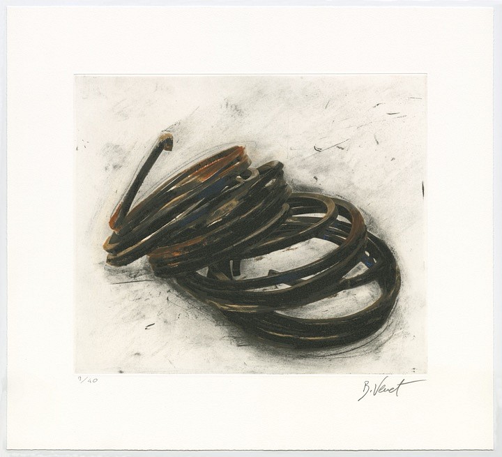 Bernar Venet, Effrondrement Lignes Indéterminées (Print 1, from the suite of 6), edition of 40, 2022
Etching, 19 x 21 in.
VENE00012