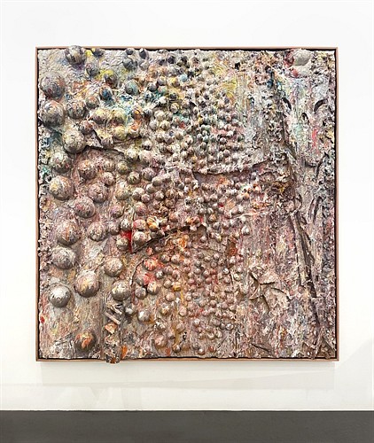 Larry Poons, Rattled (90A-8), 1990
Acrylic and mixed media on canvas, 90 1/2 x 88 x 6 1/2 in.
POON00009