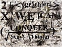 Gabriel Delgado, Together We Can Conquer Anything
2023, Acrylic and Mixed Media on Strathmore Watercolor Paper