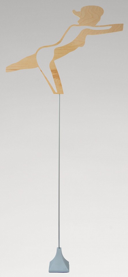 Alex Katz, Z Dancer 3 on Rod, edition of 15, 2023
Marine plywood mounted to aluminum rod on aluminum base with peened finish, 72 x 32 x 5 1/2 in.
KATZ00165