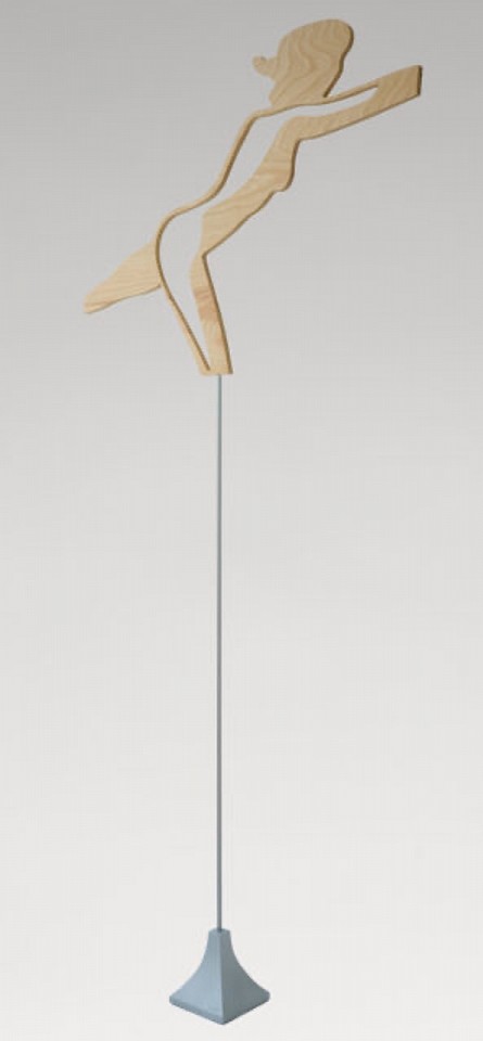 Alex Katz, Dancer 3 on Rod; edition 8/15, 2022
Marine plywood figure mounted to aluminum rod and base, 72 x 32 x 5 1/2 in.
KATZ00172