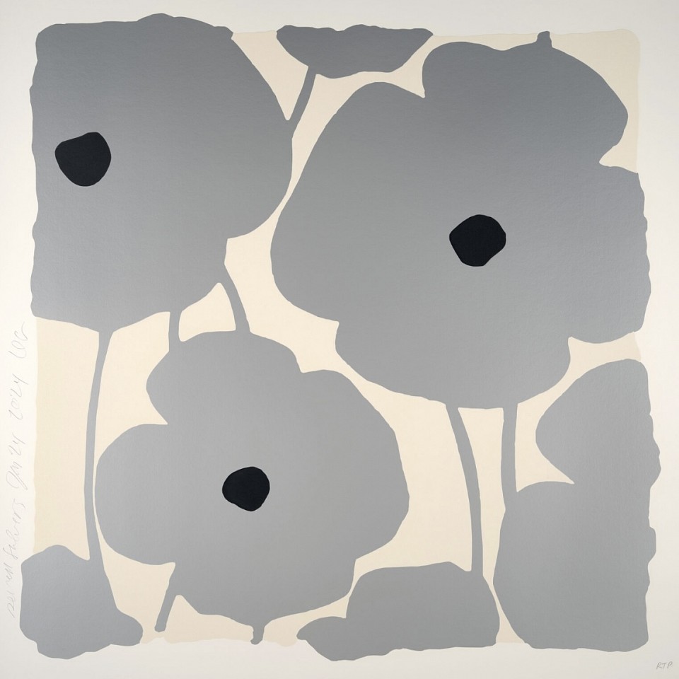 Donald Sultan, Z Seven Silvers Jan. 24, 2024; edition of 30, 2024
Color silkscreen with enamel inks, flocking, and tar-like texture on Rising 4-ply museum board, 58 x 58 in.
SULT00159
$9,000