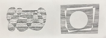 Josef Albers -&nbsp;Sea / White Circle: Portfolio 1  Folder 7; from Formulation Articulation; edition 238/1000