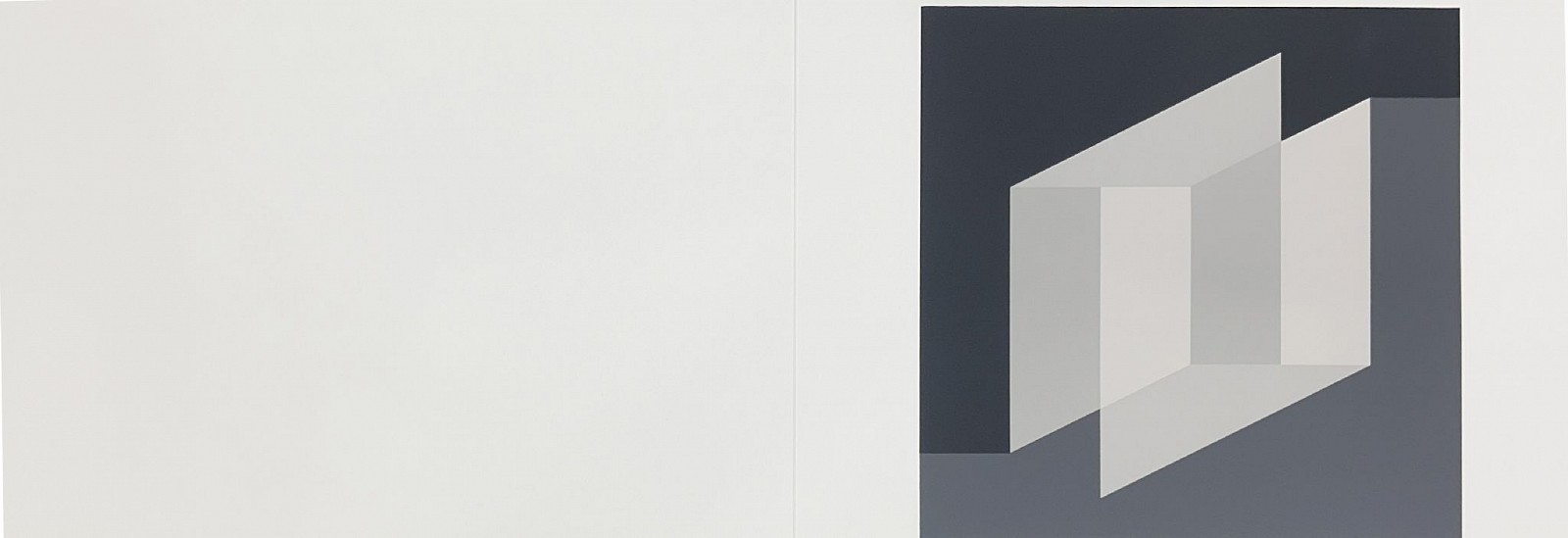 Josef Albers, Perceptual Ambiguity: Portfolio 2  Folder 26; from Formulation Articulation; edition 238/1000, 1972
screenprint on Mohawk Superfine Bristol paper, 15 x 40 in.
00060