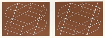 Josef Albers -&nbsp;Linear Constructions (Bands / Posts): Portfolio 1  Folder 3; from Formulation Articulation; edition 238/1000