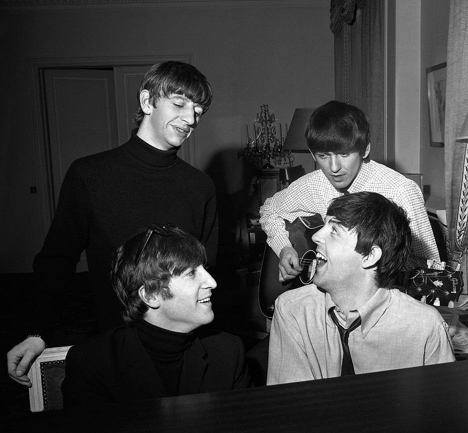 Harry Benson, Beatles Composing #3, George V Hotel, Paris; edition 14/35, 1964
Archival Pigment Photograph, UNFRAMED
BENS00087