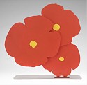 Donald Sultan, Z Red with Yellow; edition of 25
2024, Painted Aluminum and stainless steel centers, mounted on polished stainless steel base