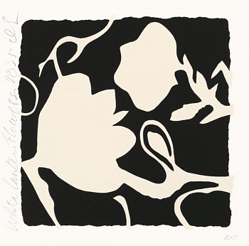 Donald Sultan -&nbsp;Z Little Lantern Flowers (White); edition of 30