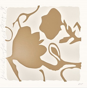 Donald Sultan -&nbsp;Z Little Lantern Flowers (Gold); edition of 30