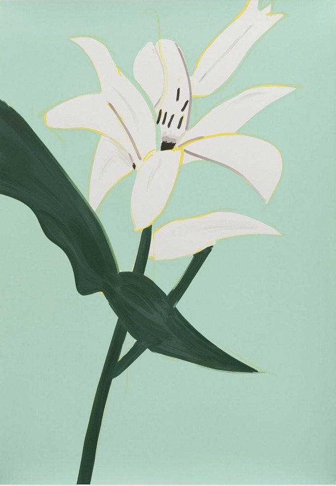 Alex Katz, Z White Lilies 2; edition of 50, 2025
Silkscreen in colors on Saunders Waterford High White HP 425 gsm fine art paper, 57 1/2 x 40 in.
KATZ00202