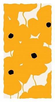 Donald Sultan -&nbsp;Z Vertical Poppies - Yellow; edition of 25