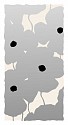 Donald Sultan, Z Vertical Poppies - Silver; edition of 25
2026, silkscreen in colors with enamel inks, flocking and sand on 4-ply museum board