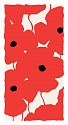 Donald Sultan, Z Vertical Poppies - Red; edition of 25
2026, silkscreen in colors with enamel inks, flocking and sand on 4-ply museum board